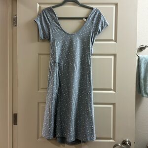 Pact Feathered Fit and Flare Back Detail Dress